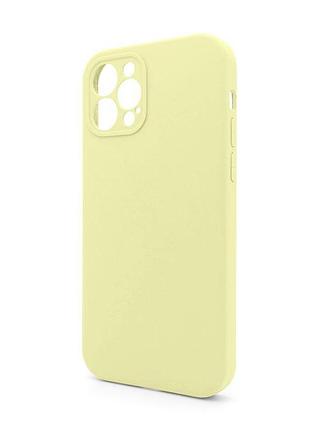 Чехол силиконовый для apple iphone 12 pro желтый закрита камера без логотипа чехол-накладка sku_stcom_2710000255604