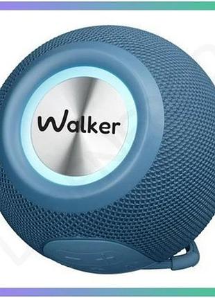 Портативна колонка walker wsp-115 синя bluetooth 5.3 з rgb підсвіткою для музики та вечірок колонка з sku_stcom_2710000271857