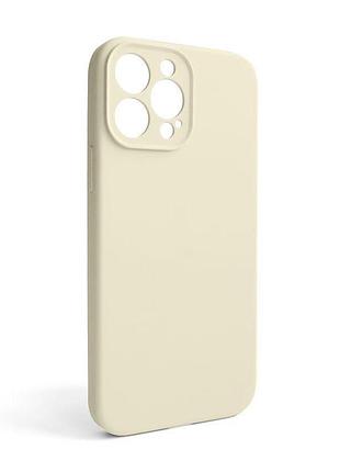 Чехол full silicone case для apple iphone 13 pro max молочный силиконовая накладка с закрытой камерой sku_stcom_2710000256427