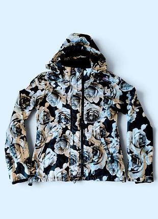 Куртка жіноча superdry windcheater japan, чорна з квітковим принтом, розмір м