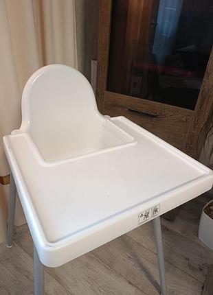 Стільчик для годування ikea білий 2