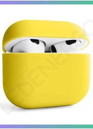 Чехол для airpods 3 силиконовый желтый apple защитный чехол для наушников блютуз наушники sku_27100002 sku_stcom_2710000234968