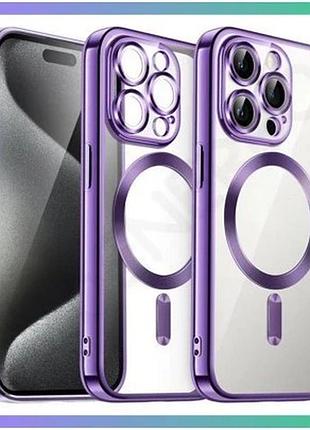 Чехол magsafe для apple iphone 11 pro фиолетовый накладка для смартфона с закрытой камерой и низом sku sku_stcom_2710000296966