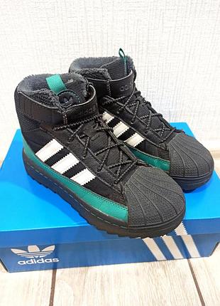 Чоботи для підлітків adidas superstar winter trek чорні, розмір 30,5