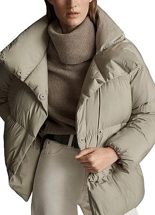 Женский стеганый пуховик massimo dutti(р s)оригинал