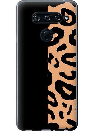 Чохол 2d пластиковий на телефон lg v40 thinq плями леопарда "4269t-1577-58250"