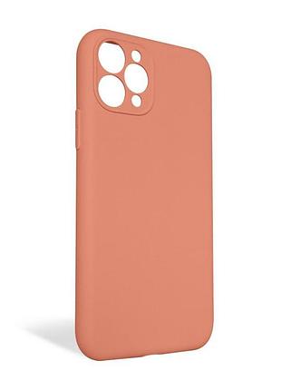 Чехол силиконовый для apple iphone 11 pro закрытая камера без логотипа персиковый чехол-накладка sku_stcom_2710000254232