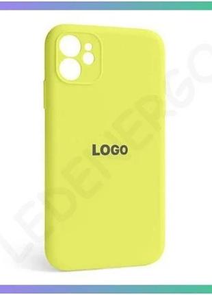 Силиконовый чехол для apple iphone 12 с закрытой камерой желтый защитный чехол-накладка sku_2710000234 sku_stcom_2710000234135