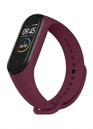 Ремешок для xiaomi mi band 3 4 оригинальный дизайн бордовый силиконовый браслет для фитнеса sku_stcom_2710000180388