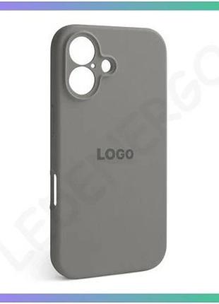 Чехол full silicone case для apple iphone 16 серый силиконовый с закрытой камерой для защиты смартфона sku_stcom_2710000318972
