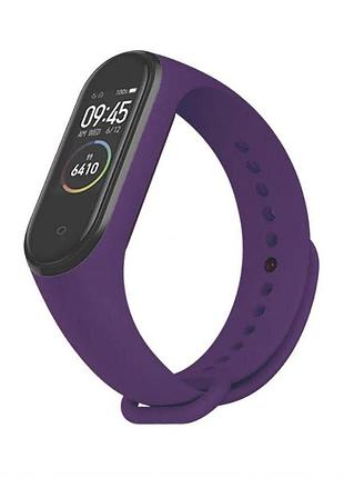 Силиконовый ремешок для xiaomi mi band 3 4 фиолетовый оригинальный дизайн браслет для фитнес трекера sku_stcom_2710000180524