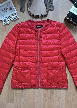 Брендовая жен куртка. massimo dutti. р 46. микропуховик
