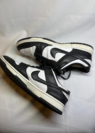 Nike dunk low чоловічі чорно-білі кросівки, оригінал, розмір 45.5