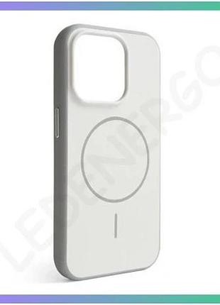 Чехол soft matte magsafe для apple iphone 16 pro max белый накладка с открытой камерой и металлическим sku_stcom_2710000345336