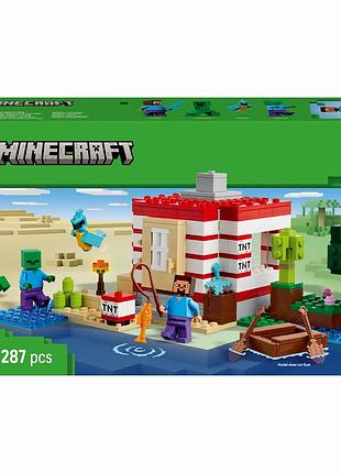 Конструктор для хлопчика lego minecraft будинок з вибухівки в джунглях (21275)