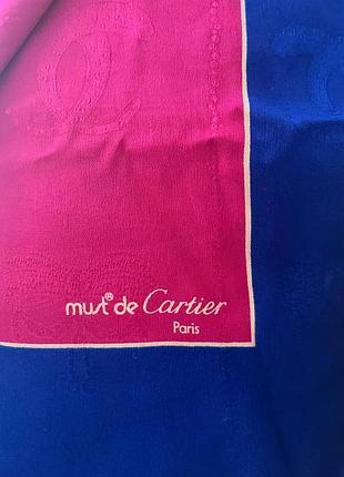 Хустка жіноча cartier рожева, синя 86/84 см