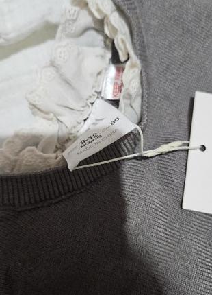 Кофта для дівчинки zara святкова сіра 2