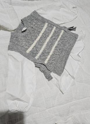 Кофта святкова  з імітацією жилетки zara
