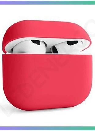 Чехол для airpods 3 силиконовый красный apple для защиты наушников стильный чехол для гарнитуры sku_27 sku_stcom_2710000234913