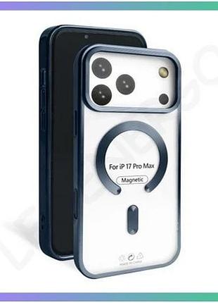 Чехол magsafe для apple iphone 17 pro max синий матовый накладка для смартфона защита камеры sku_27100 sku_stcom_2710000336280