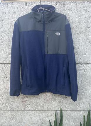 Чоловіча флісова кофта the north face синя, сіра розмір m-l