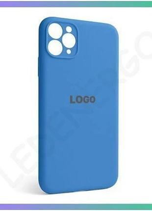 Чехол full silicone case для apple iphone 11 pro max с закрытой камерой синий силиконовый чехол-наклад sku_stcom_2710000244639