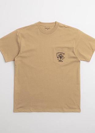 Carhartt wip футболка мужская тешка бежевая