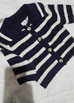Кофта жіноча zara в смужку, синя з білим