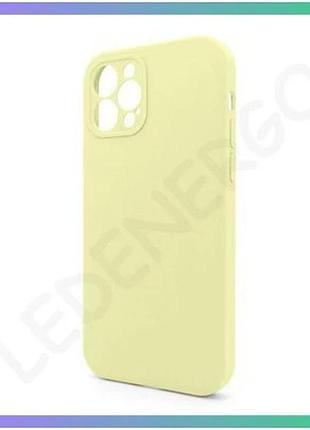 Чехол силиконовый для apple iphone 12 pro желтый с закрытой камерой без логотипа защитная накладка sku sku_stcom_2710000255604