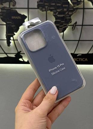 Чохол-накладка silicone case з мікрофіброю для iphone 15 pro,якісний чохол для айфон 15 про (колір: синій)