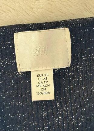 Черная блестящая майка h&amp;m 7
