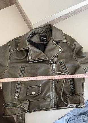 Шкіряна куртка zara 5