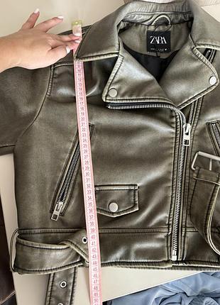 Шкіряна куртка zara 4