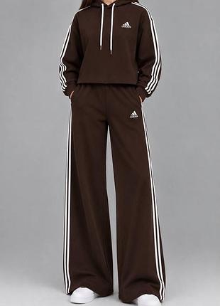 Спортивний костюм жіночий adidas теплий коричневий