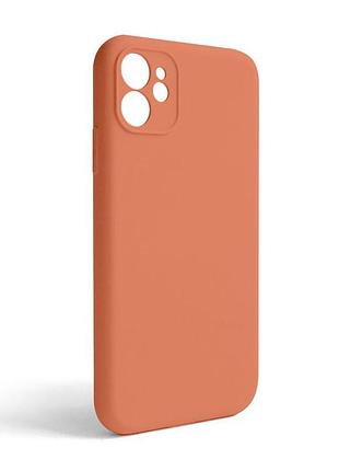 Силіконовий чохол для apple iphone 11 помаранчевий закрита камера без логотипу чохол-накладка sku_stcom_2710000253570