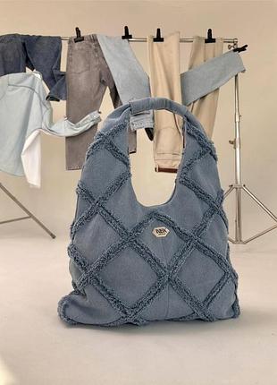 Шопер для жінок inbk джинсовий блакитний