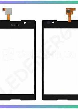 Тачскрин для sony xperia c c2305 s39h чорний сенсор оригінальної якості для заміни екрану sku_stcom_27 sku_2701637900005