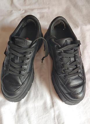Шкіряні кросівки puma mayze stack black розмір 38 2
