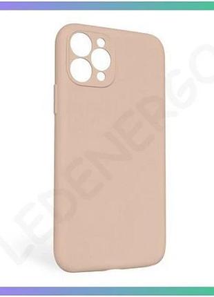 Чехол силиконовый для apple iphone 11 pro max бежевый закрытая камера без логотипа чехол-накладка sku_ sku_stcom_2710000254638