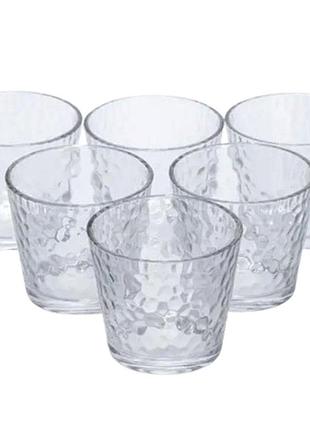 Набор стаканов для напитков textured tumbler 6 штук по 140 мл hp-17-17