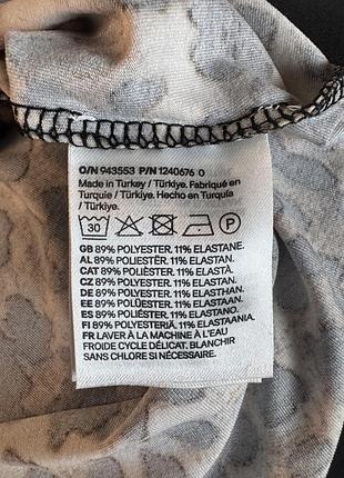 Боді топ h&m леопардовий 8