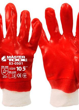 Рукавички mastertool мастило-бензостойкий 26 см х 10.5" (червона) (83-0501) (6 шт.)