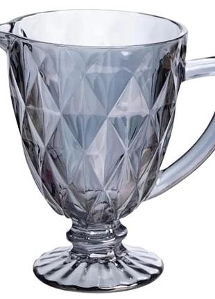 Глек для напитков fractal стеклянный 1 литр hp-19-267 кувшин для лимонада прозрачный
