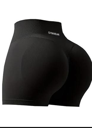 Шорти жіночі gymwear утягуючі пушап чорні