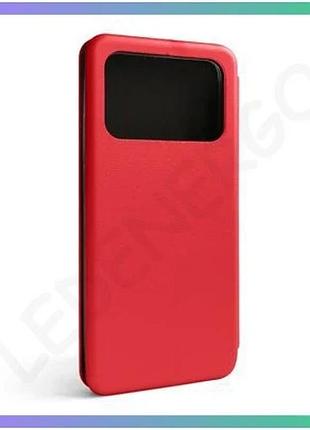 Чехол-книжка premium для xiaomi poco c40 красный с отделением для карт из кожзаменителя sku_2710000263 sku_stcom_2710000263630