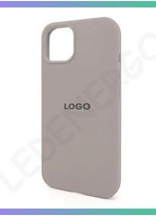 Чехол силиконовый для apple iphone 13 лавандовый накладка с логотипом открытая камера закрытый низ sku sku_stcom_2710000276517
