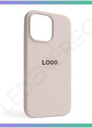 Чехол full silicone case для apple iphone 14 pro max серый розовый силиконовая накладка с логотипом sk sku_stcom_2710000313748