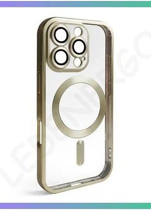 Чехол magsafe для apple iphone 16 pro max золотой матовый накладка для смартфона с защитой камеры sku_ sku_stcom_2710000308744