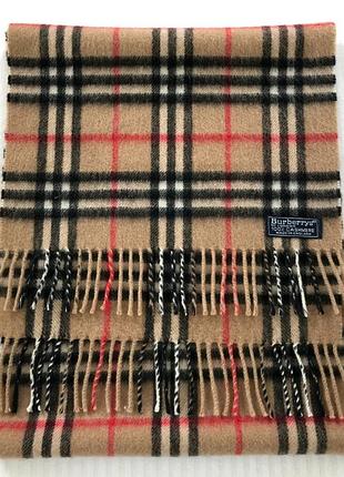 Вінтажний кашеміровий шарф в клітинку burberry (оригінал)