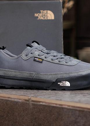 Мужские кеды the north face clyffe trainers nd серые кроссовки короткие прочные из текстиля на осень весну влагостойкие трендовые